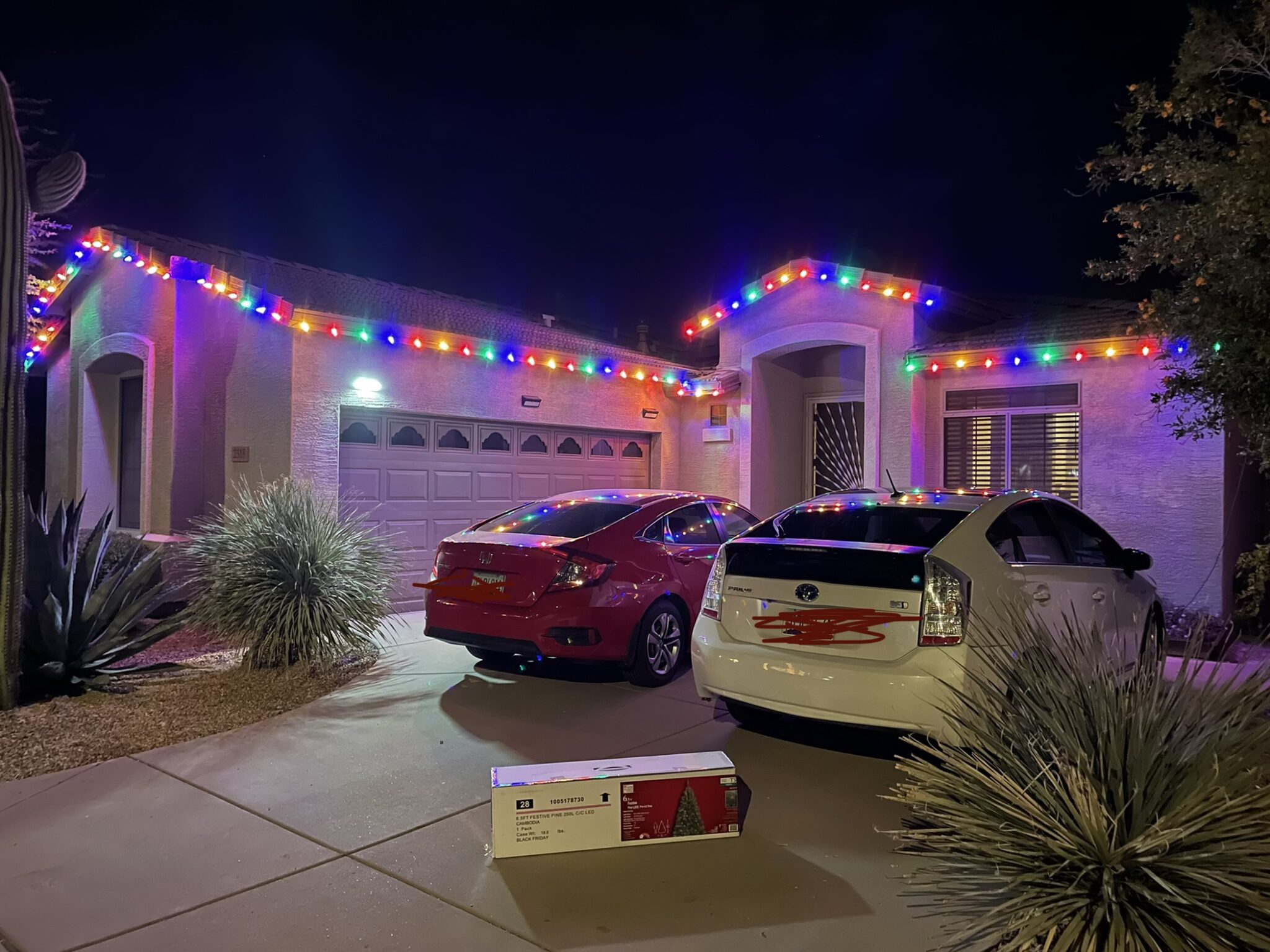 Single Story C7 Christmas Lights